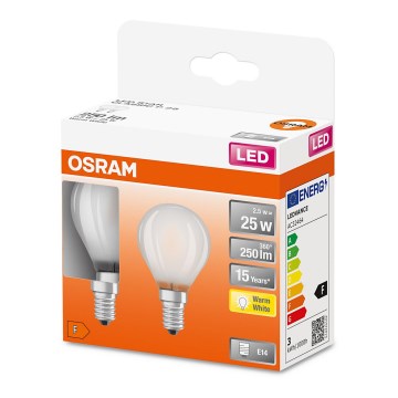 SADA 2x LED Žárovka P45 E14/2,5W/230V 2700K - Osram