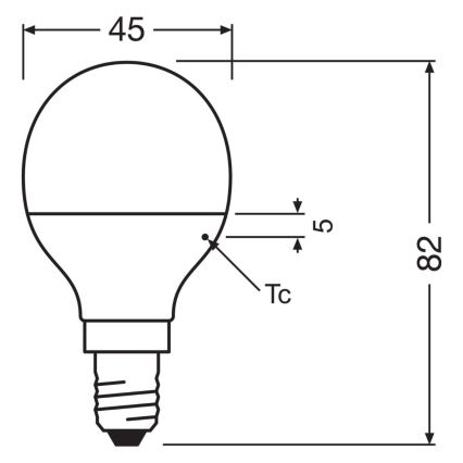 SADA 2x LED Žárovka P45 E14/4,9W/230V 3000K - Osram