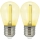SADA 2x LED Žárovka PARTY E27/0,3W/36V žlutá