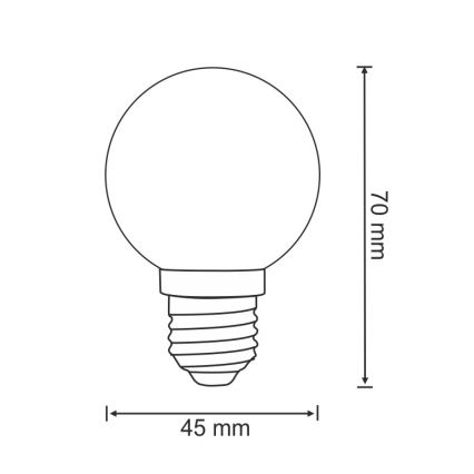 SADA 2x LED Žárovka PARTY E27/0,5W/36V bílá 3000K