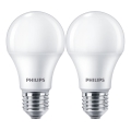 SADA 2x LED Žárovka Philips A60 E27/10W/230V 4000K