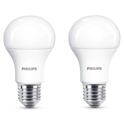 SADA 2x LED žárovka Philips E27/13W/230V