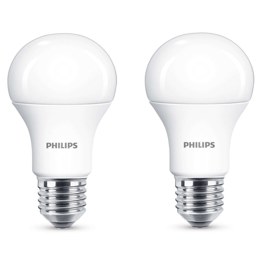 SADA 2x LED žárovka Philips E27/13W/230V