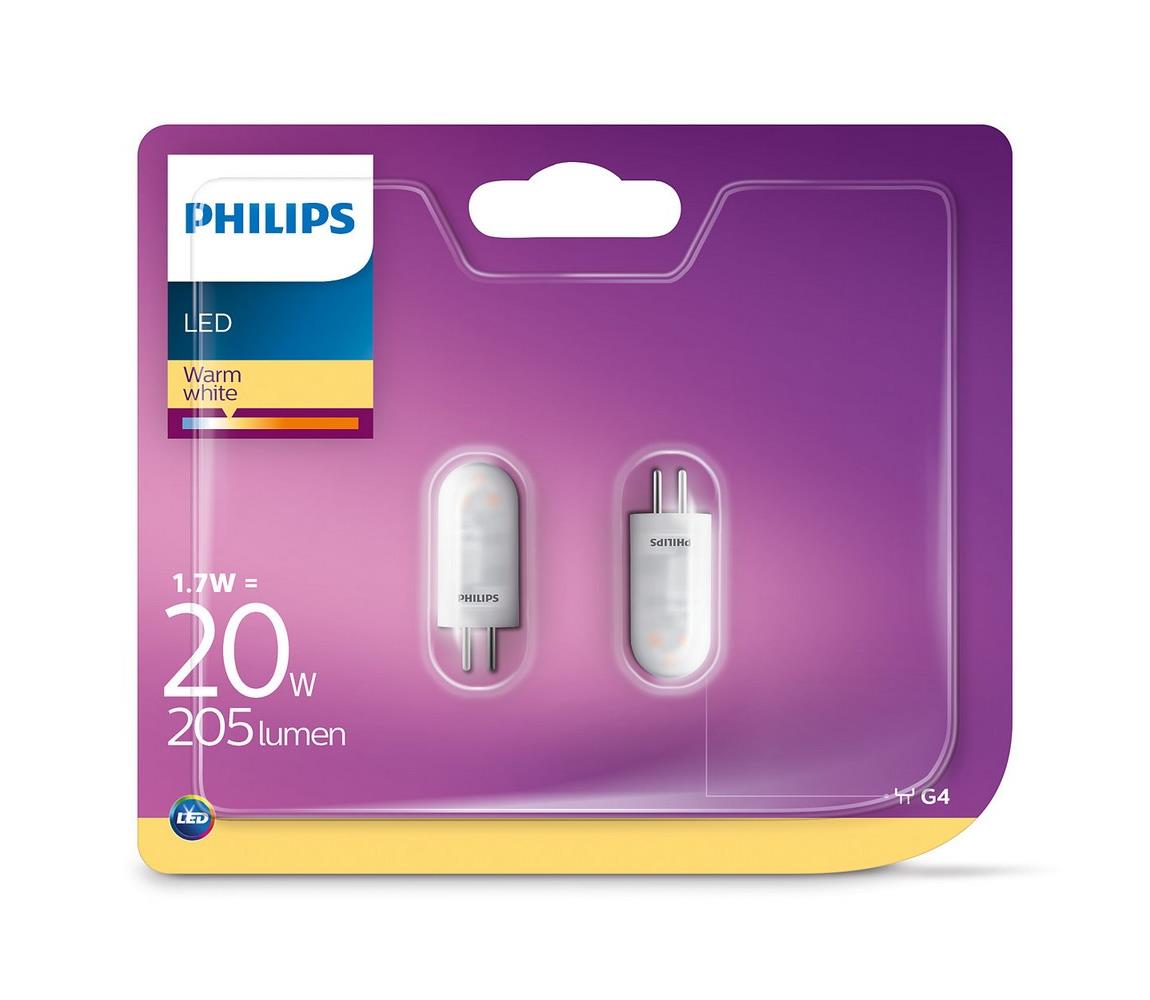 Philips SADA 2x LED Žárovka Philips G4/1,7W/12V 2700K