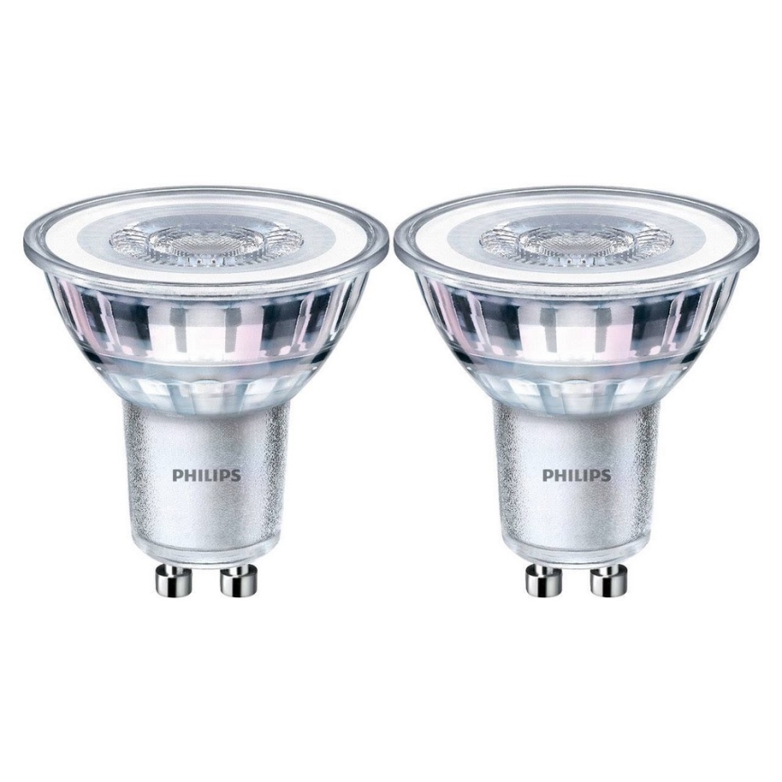 SADA 2x LED Žárovka Philips GU10/4,6W/230V 2700K