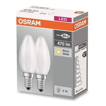 SADA 2x LED Žárovka STAR B40 E14/4W/230V 2700K - Osram