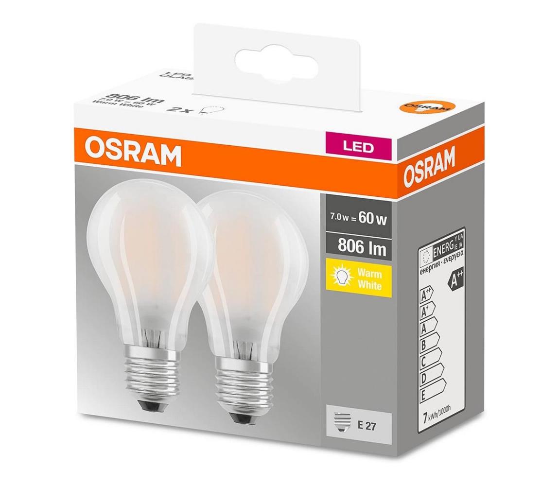 Osram SADA 2x LED Žárovka VINTAGE A60 E27/6,5W/230V 2700K