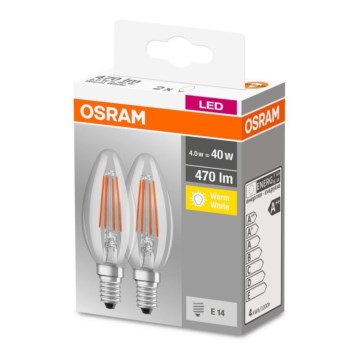 SADA 2x LED Žárovka VINTAGE B40 E14/4W/230V 2700K - Osram