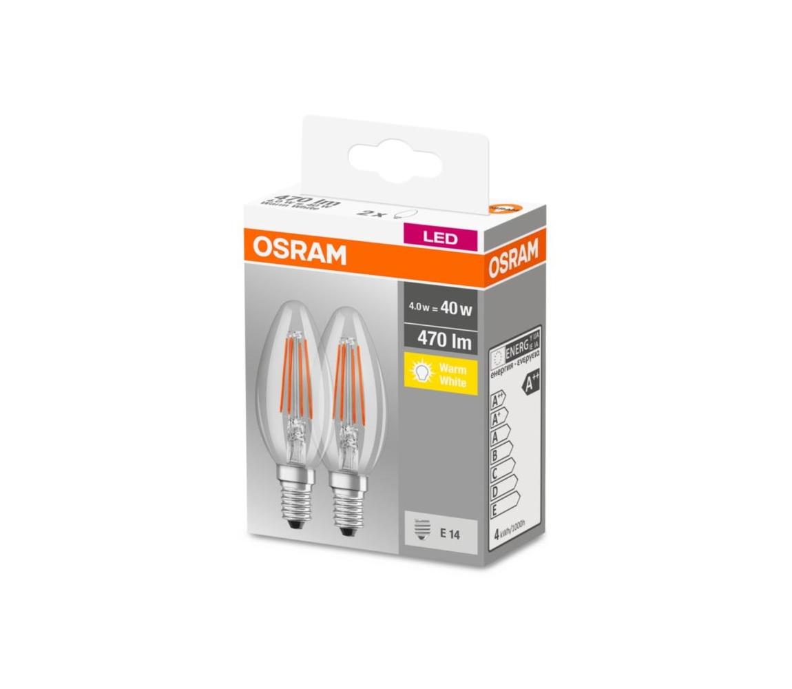 Osram SADA 2x LED Žárovka VINTAGE B40 E14/4W/230V 2700K