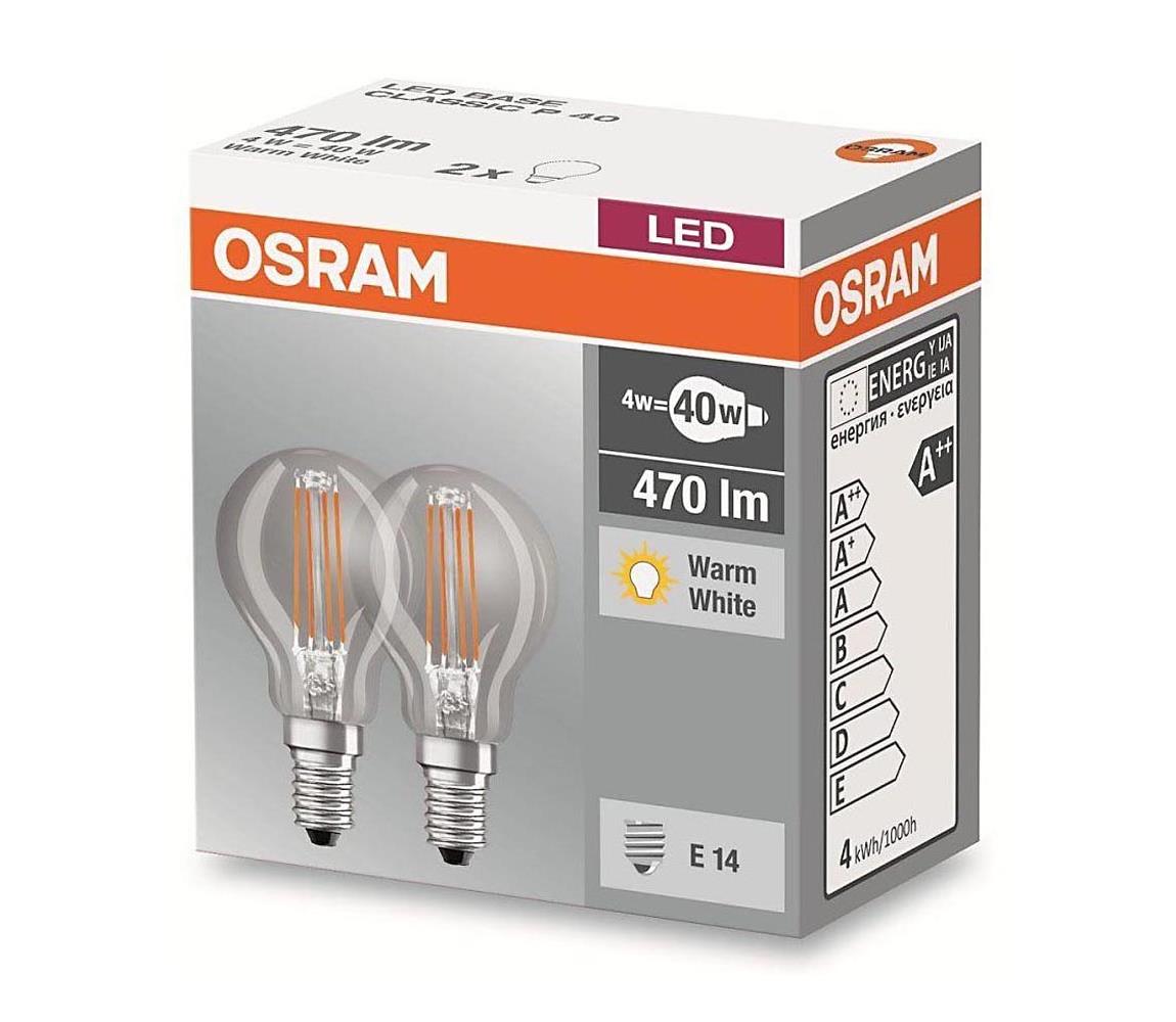 Osram SADA 2x LED Žárovka VINTAGE B40 E14/4W/230V 2700K