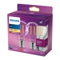 SADA 2x LED Žárovka VINTAGE Philips A60 E27/4,3W/230V 2700K