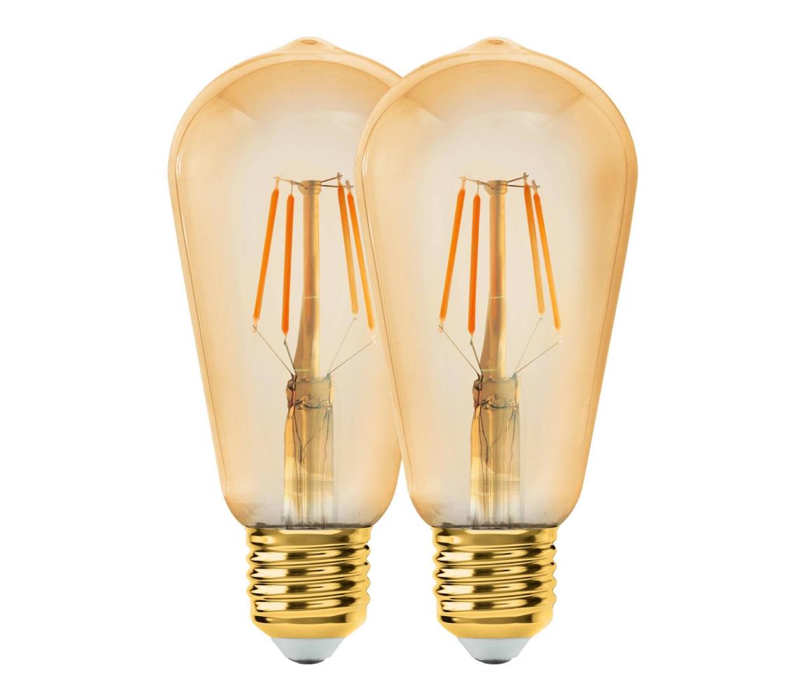 Eglo SADA 2x LED Žárovka VINTAGE ST64 E27/6W/230V 2200K - Eglo 11783 EG11783