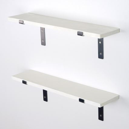 SADA 2x Nástěnná police 16x60 cm smrk bílá