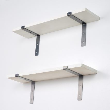 SADA 2x Nástěnná police 16x60 cm smrk bílá