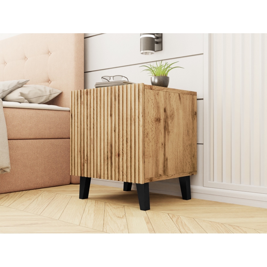 SADA 2x Noční stolek VAMOS 45x40 cm dub wotan