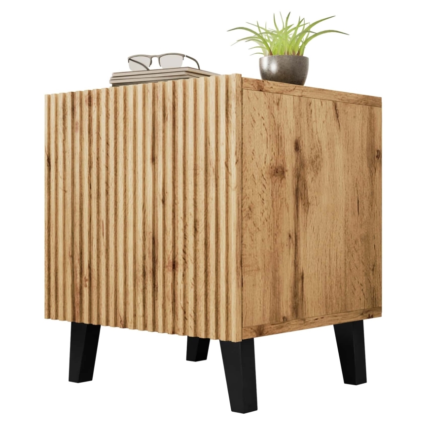 SADA 2x Noční stolek VAMOS 45x40 cm dub wotan