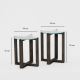 SADA 2x Odkládací stolek AMALFI pr. 40 cm borovice/čirá