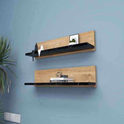 Sada 2x Police SHELFIE borovice/černá