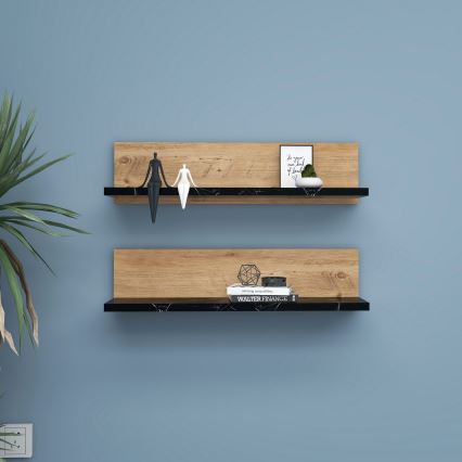 Sada 2x Police SHELFIE borovice/černá
