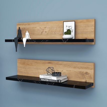 Sada 2x Police SHELFIE borovice/černá