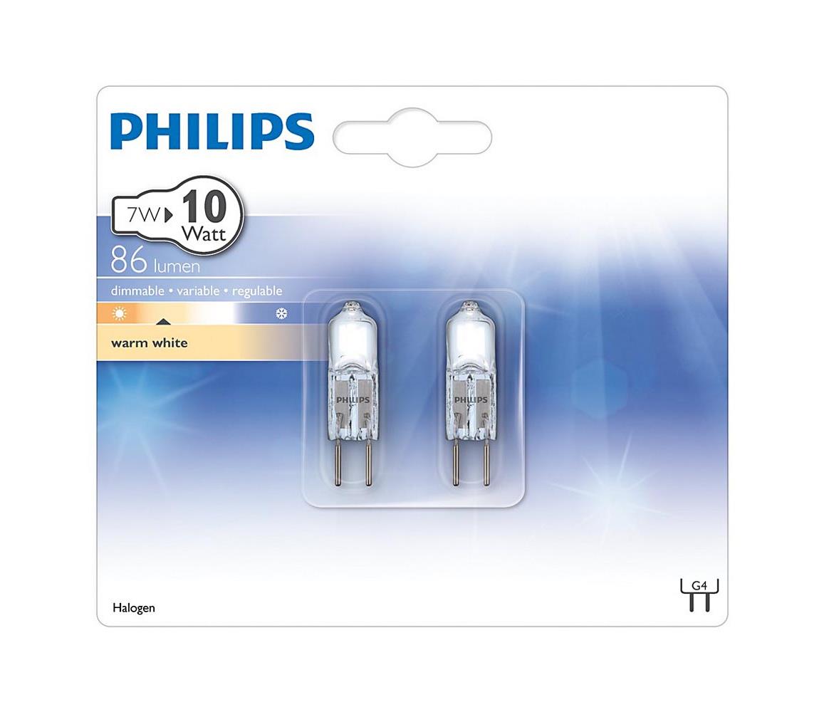 Philips SADA 2x Průmyslová žárovka Philips G4/7W/12V 2750K P4143
