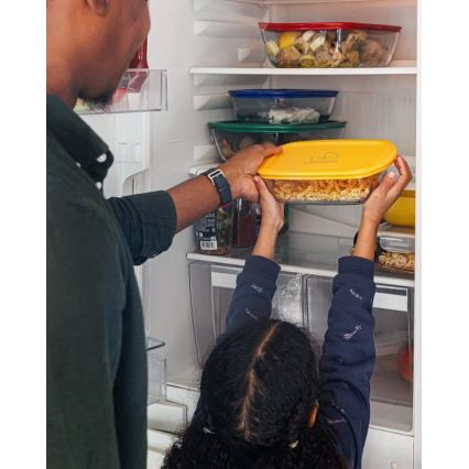 SADA 2x Skleněná dóza na potraviny PYREX 1,2/2,5 l