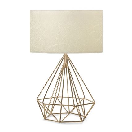SADA 2x Stolní lampa AYD 1xE27/60W/230V + Lustr na lanku 1xE27/60W/230V béžová