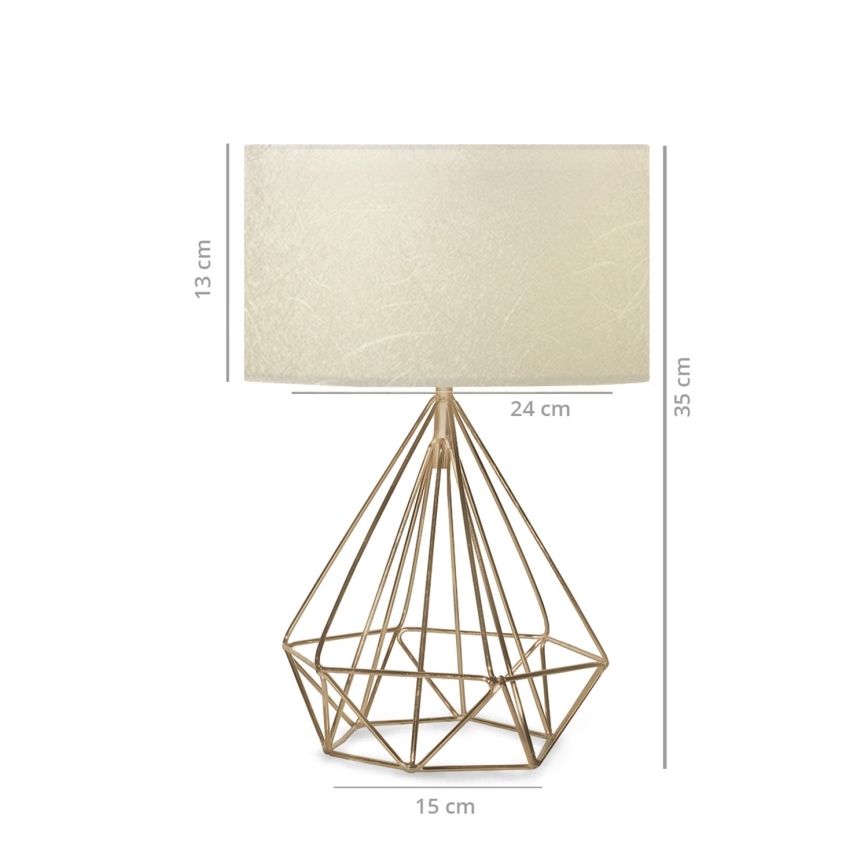 SADA 2x Stolní lampa AYD 1xE27/60W/230V + Lustr na lanku 1xE27/60W/230V béžová