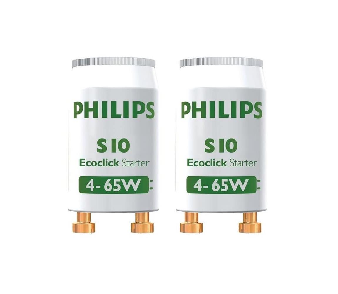 Philips SADA 2x Zářivkový startér S10 4-65W 