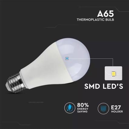 Sada 2xLED Žárovka A65 E27/15W/230V 2700K