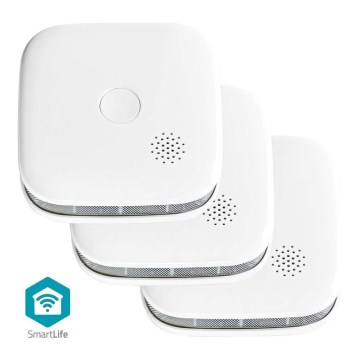 SADA 3x Detektor kouře SmartLife 3V/1xCR123A Wi-Fi Tuya