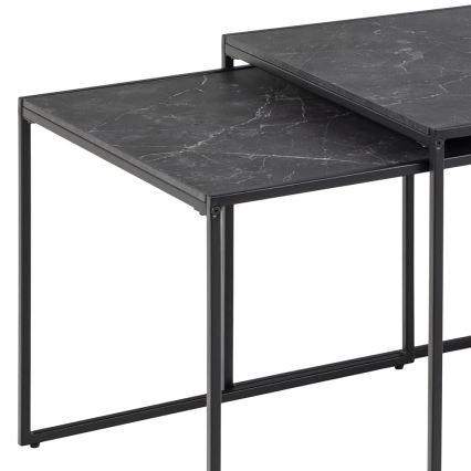 SADA 3x Konferenční stolek ALMA 120x60/56x56 cm antracit