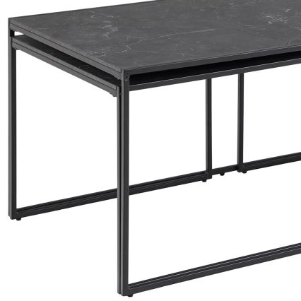 SADA 3x Konferenční stolek ALMA 120x60/56x56 cm antracit