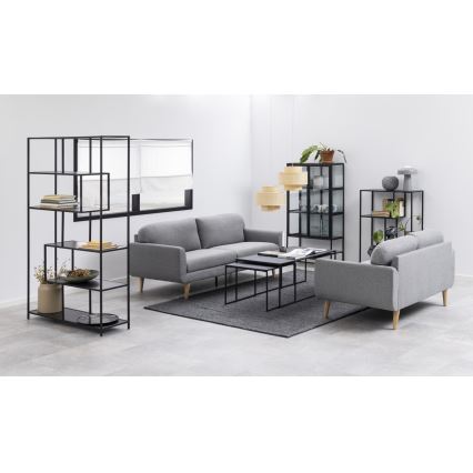 SADA 3x Konferenční stolek ALMA 120x60/56x56 cm antracit