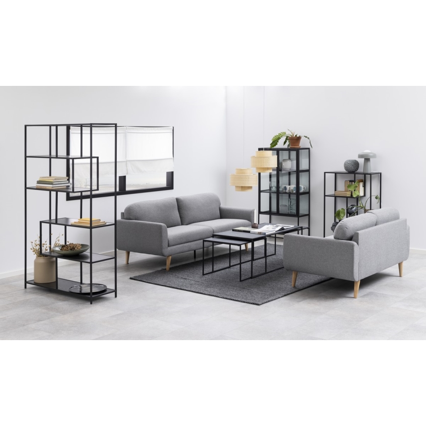 SADA 3x Konferenční stolek ALMA 120x60/56x56 cm antracit