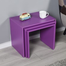 SADA 3x Konferenční stolek fialová