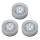 SADA 3x LED Dotykové orientační svítidlo 1xLED/2W/4,5V stříbrná