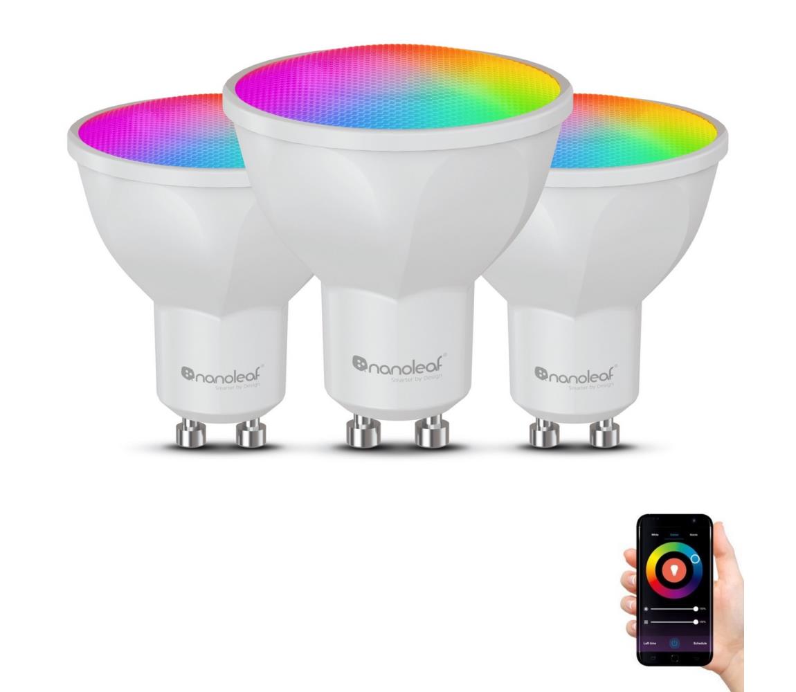 Nanoleaf SADA 3x LED RGBCW Stmívatelná žárovka ESSENTIALS GU10/5W/230V 2700-6500K CRI 90 NL0040