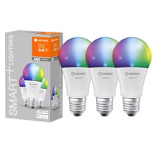 SADA 3x LED RGBW Stmívatelná žárovka SMART+ E27/14W/230V 2700K-6500K Wi-Fi - Ledvance