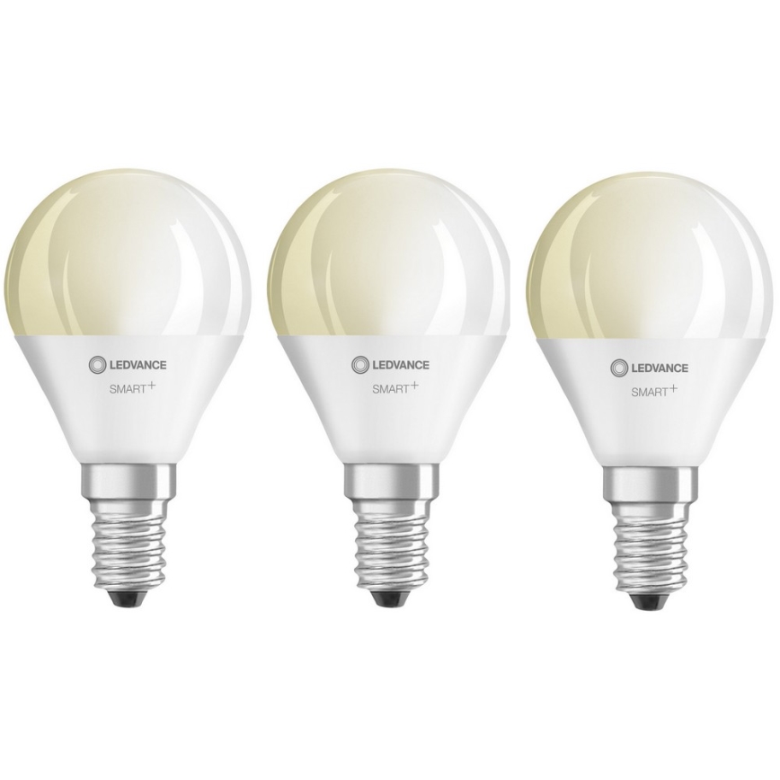 SADA 3x LED Stmívatelná žárovka SMART+ E14/5W/230V 2700K Wi-Fi - Ledvance