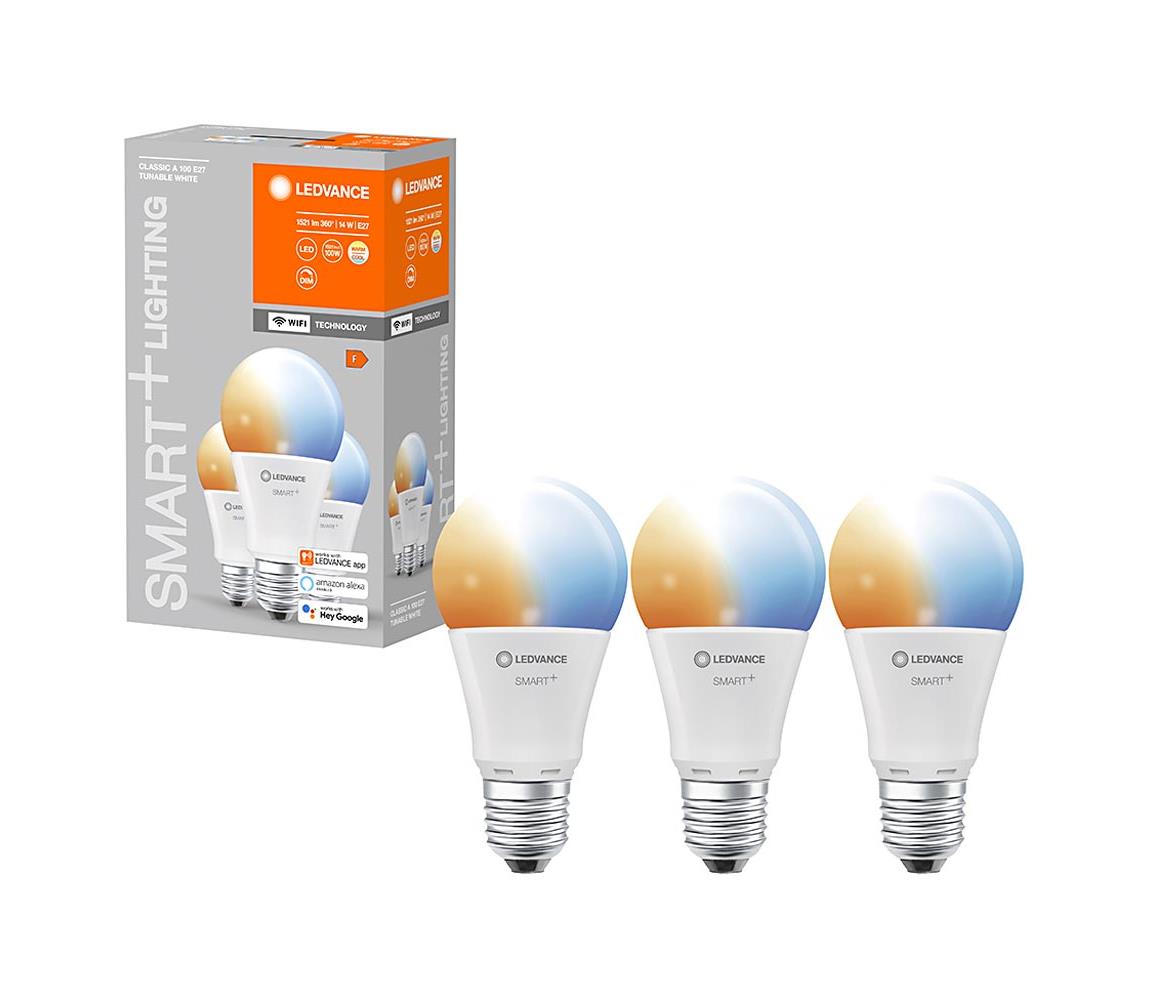 Ledvance SADA 3x LED Stmívatelná žárovka SMART+ E27/14W/230V 2700K-6500K - Ledvance 