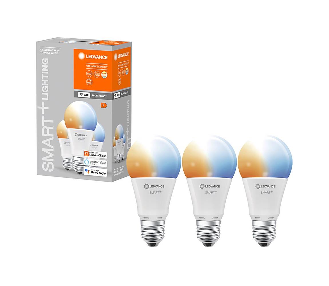 Ledvance SADA 3x LED Stmívatelná žárovka SMART+ E27/9,5W/230V 2700K-6500K - Ledvance 
