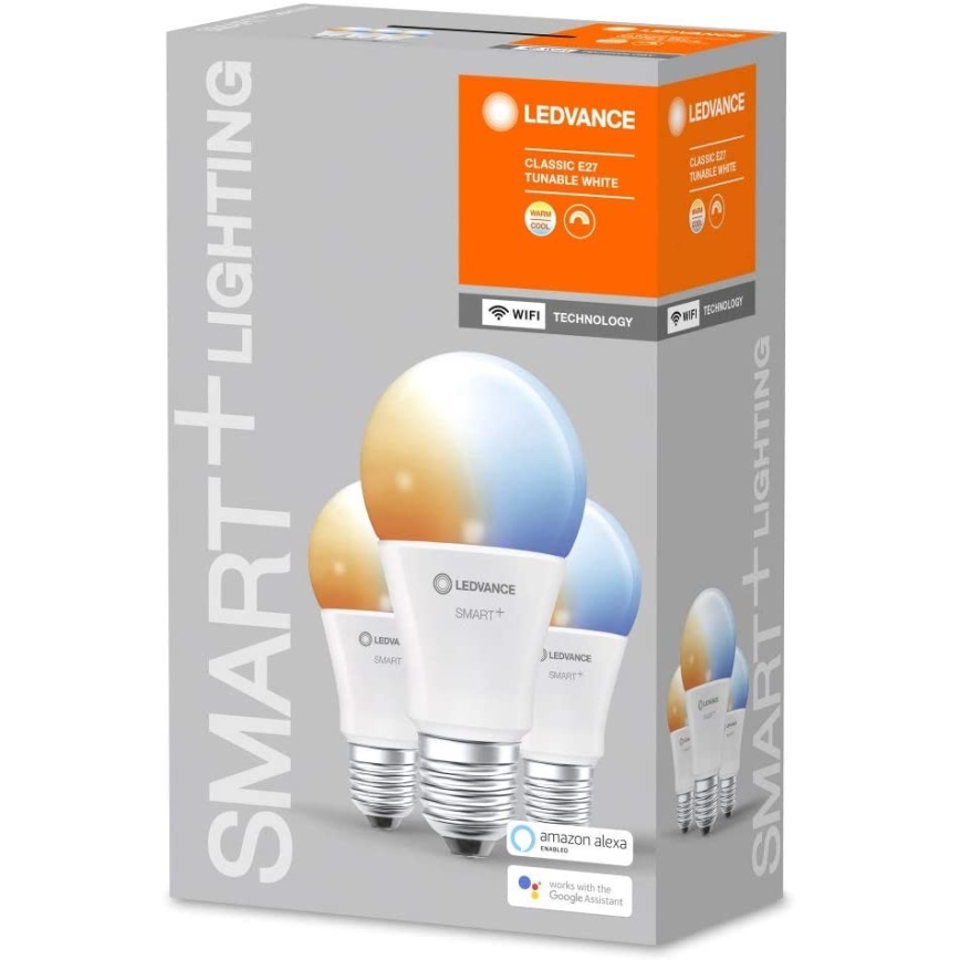 SADA 3x LED Stmívatelná žárovka SMART+ E27/9,5W/230V 2700K-6500K Wi-Fi - Ledvance