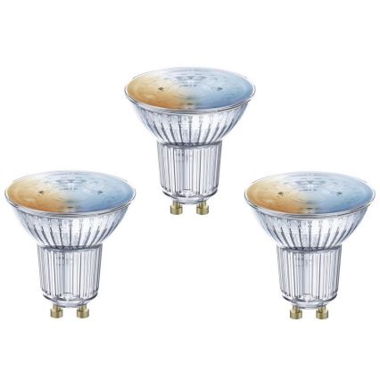 SADA 3x LED Stmívatelná žárovka SMART+ GU10/5W/230V 2700K-6500K Wi-Fi - Ledvance