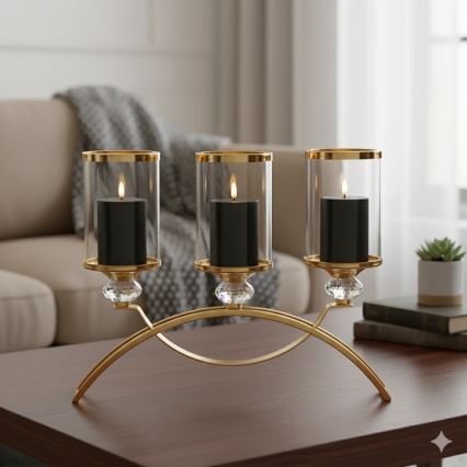 SADA 3x LED Svíčka BRILLO LED/2xAA černá + dálkové ovládání