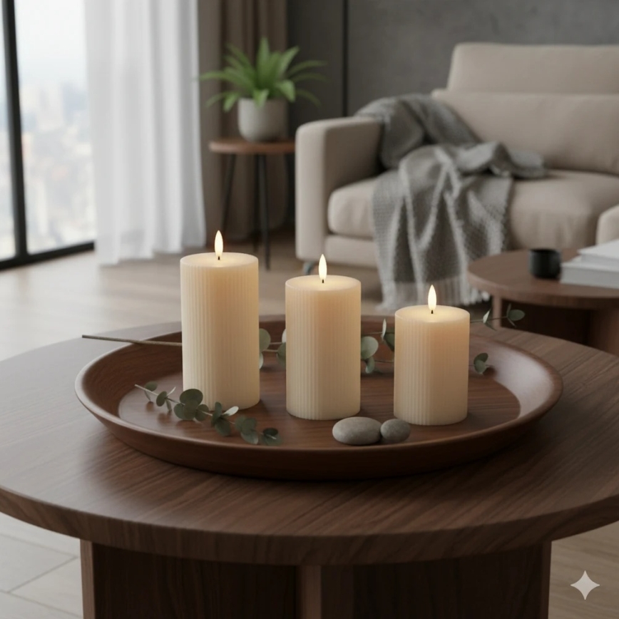 SADA 3x LED Svíčka BRILLO LED/3xAAA krémová + dálkové ovládání