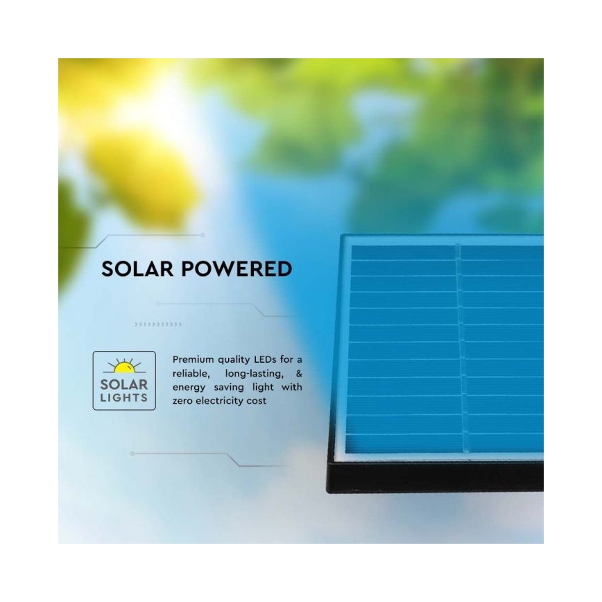 SADA 3x LED Venkovní solární lampa 3xLED/1,2W/3,7V IP65 3000K 4000 mAh