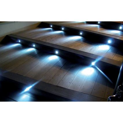 SADA 3x LED Venkovní zápustné svítidlo EASY CONNECT LED/1,2W/230V modrá IP67