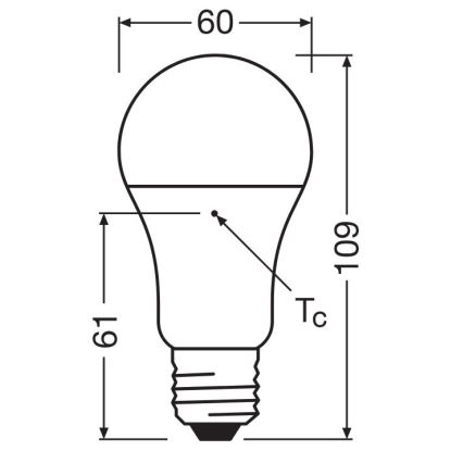 SADA 3x LED Žárovka A60 E27/10W/230V 2700K