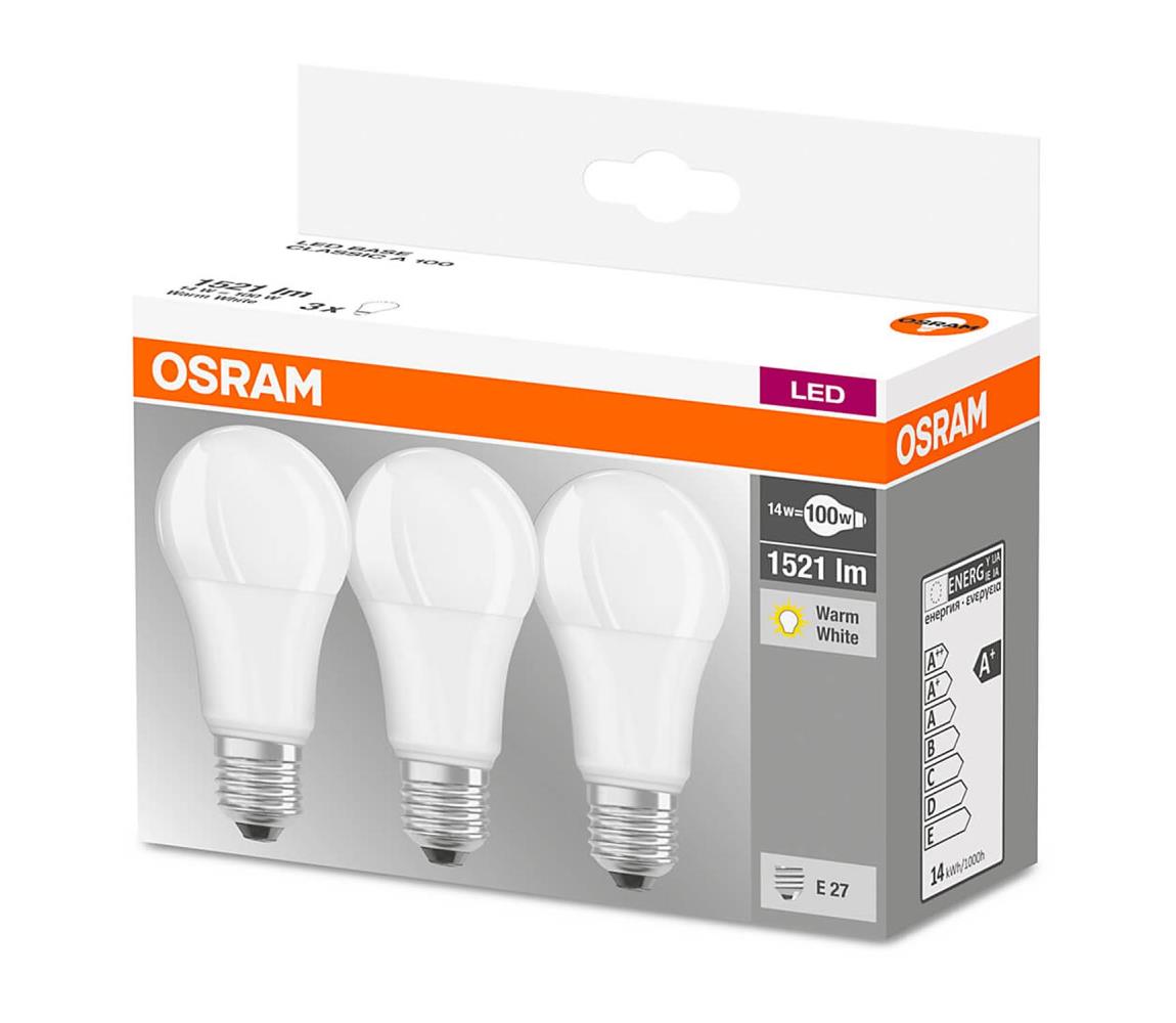 Osram SADA 3x LED Žárovka A60 E27/13W/230V 2700K